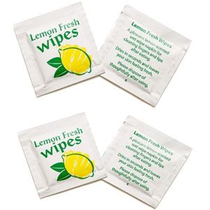 Lemon Scented Hand Wipes - 1000x Per Pack